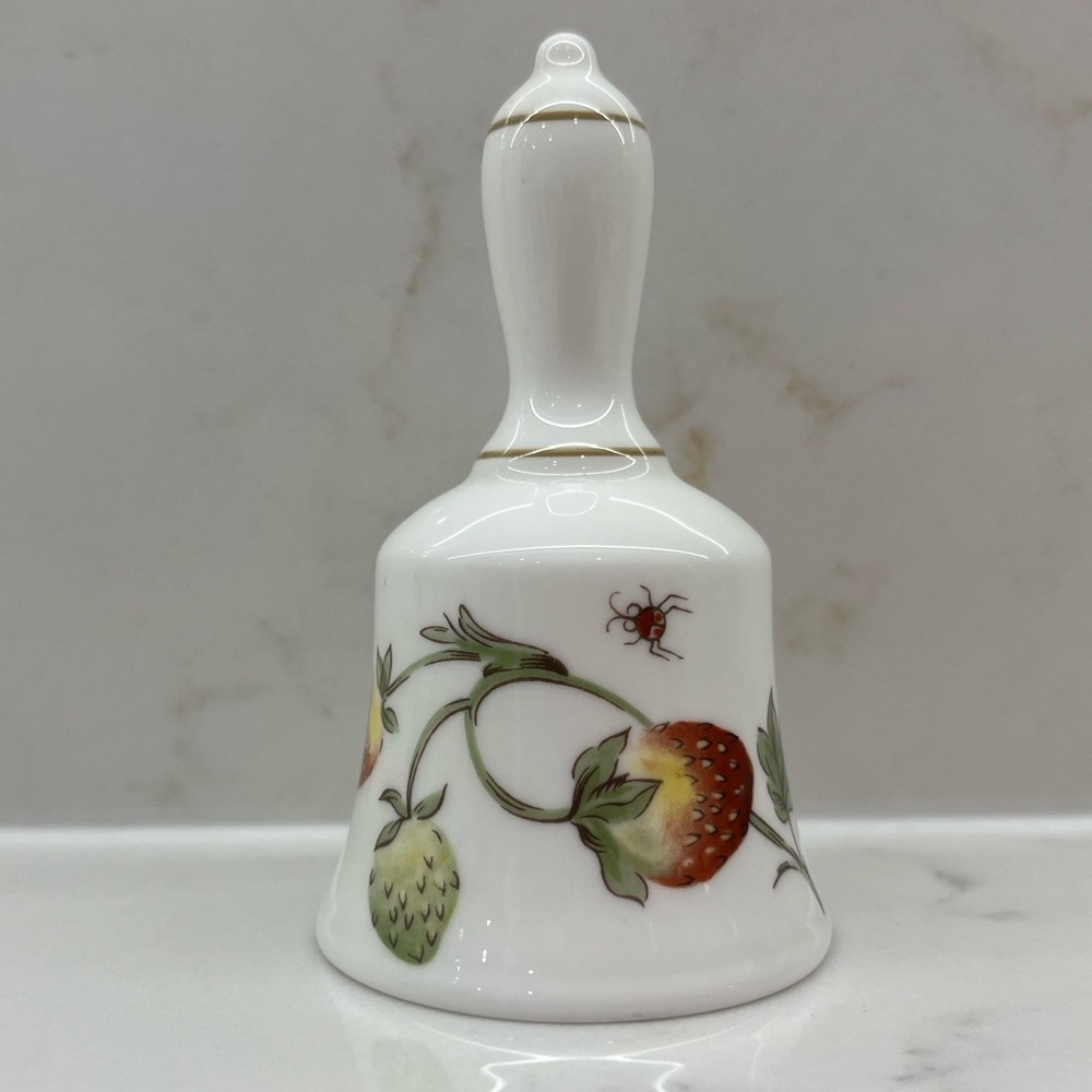 Vintage Coalport Bell Strawberry Scalloped with Ladybug Bone China